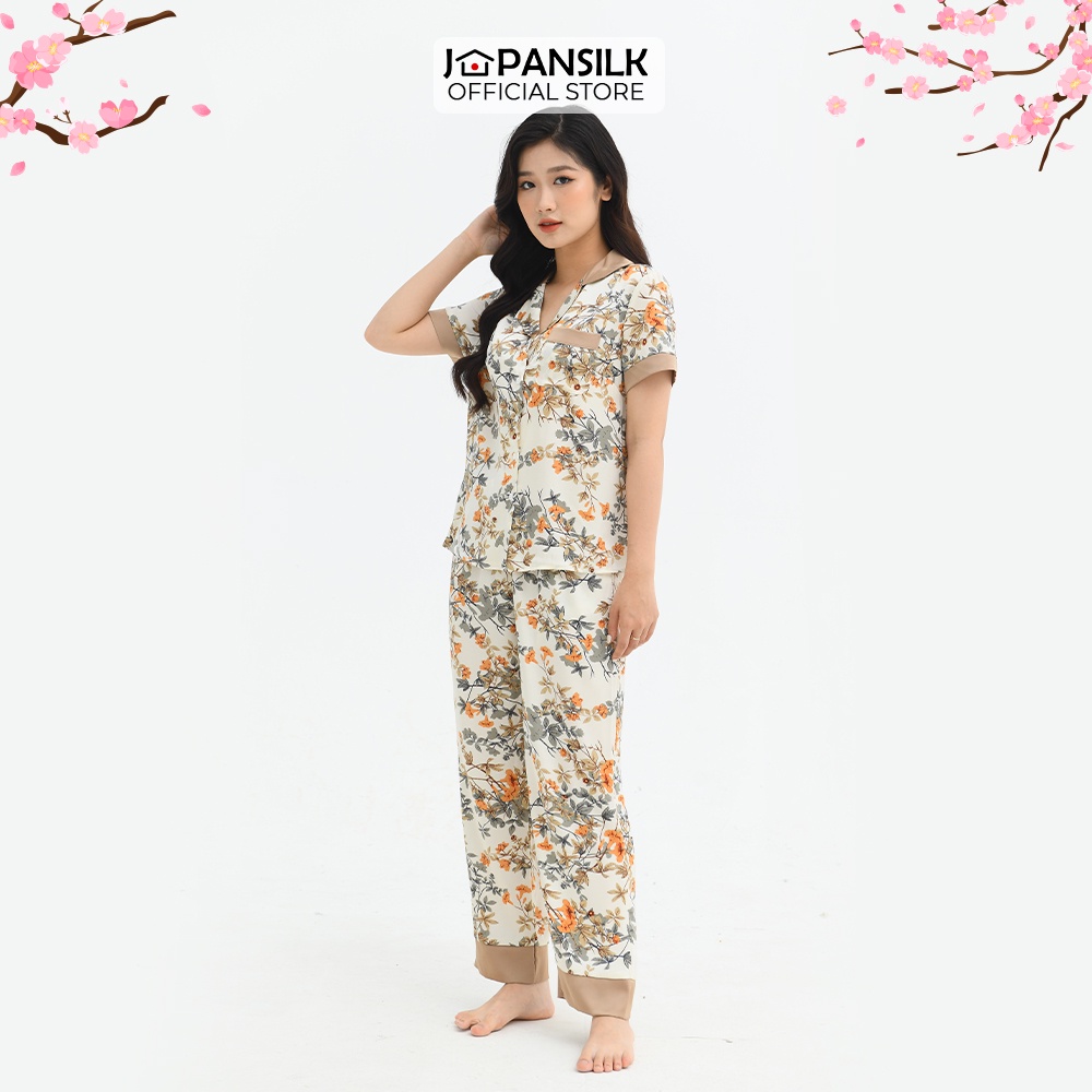 Đồ Ngủ Pijama Lụa Satin Nhật Cao Cấp Cộc Tay | JAPAN SILK Sang Trọng