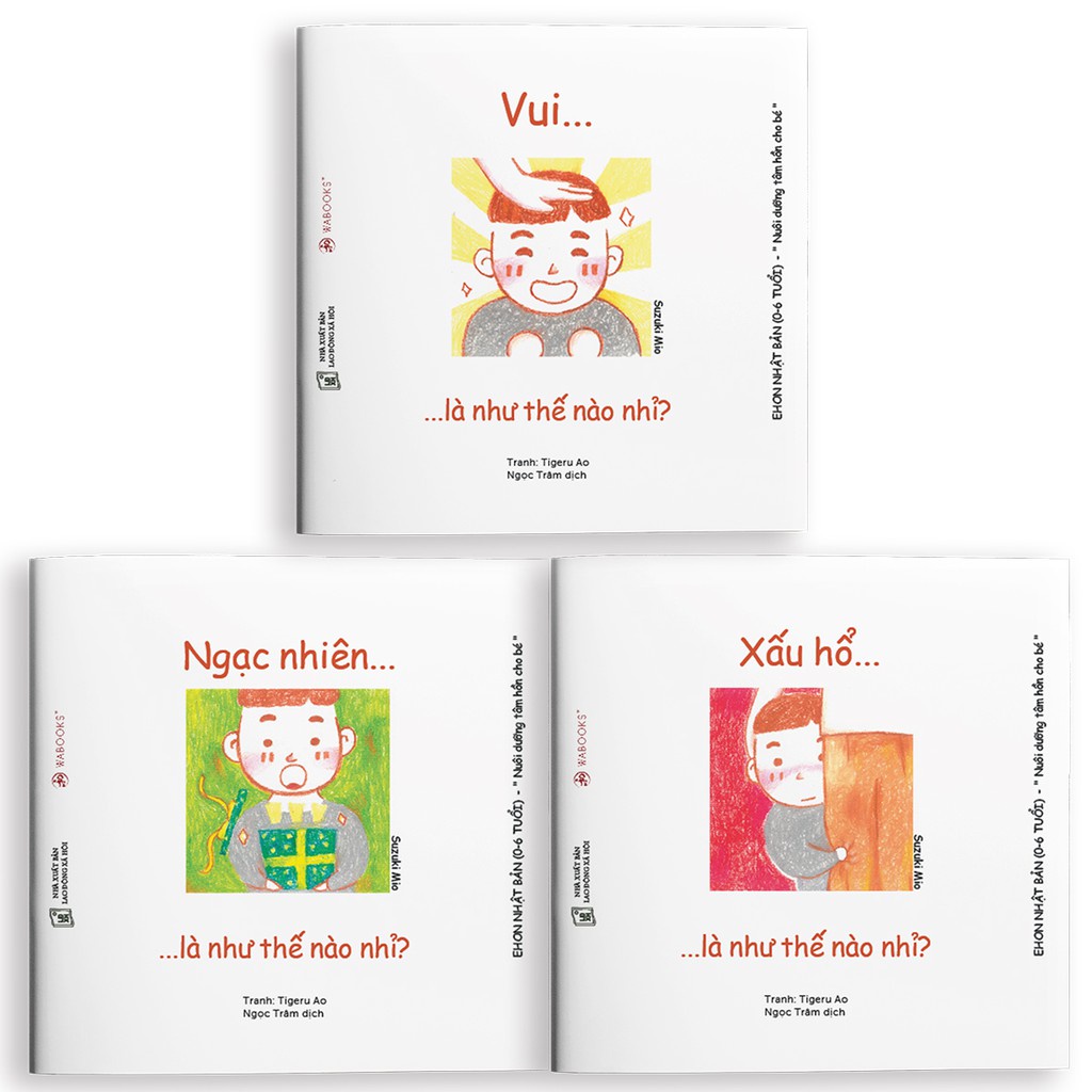 Sách - Combo 3 Cuốn Cảm xúc - Ehon Nhật Bản dành cho bé từ 0 - 6 tuổi