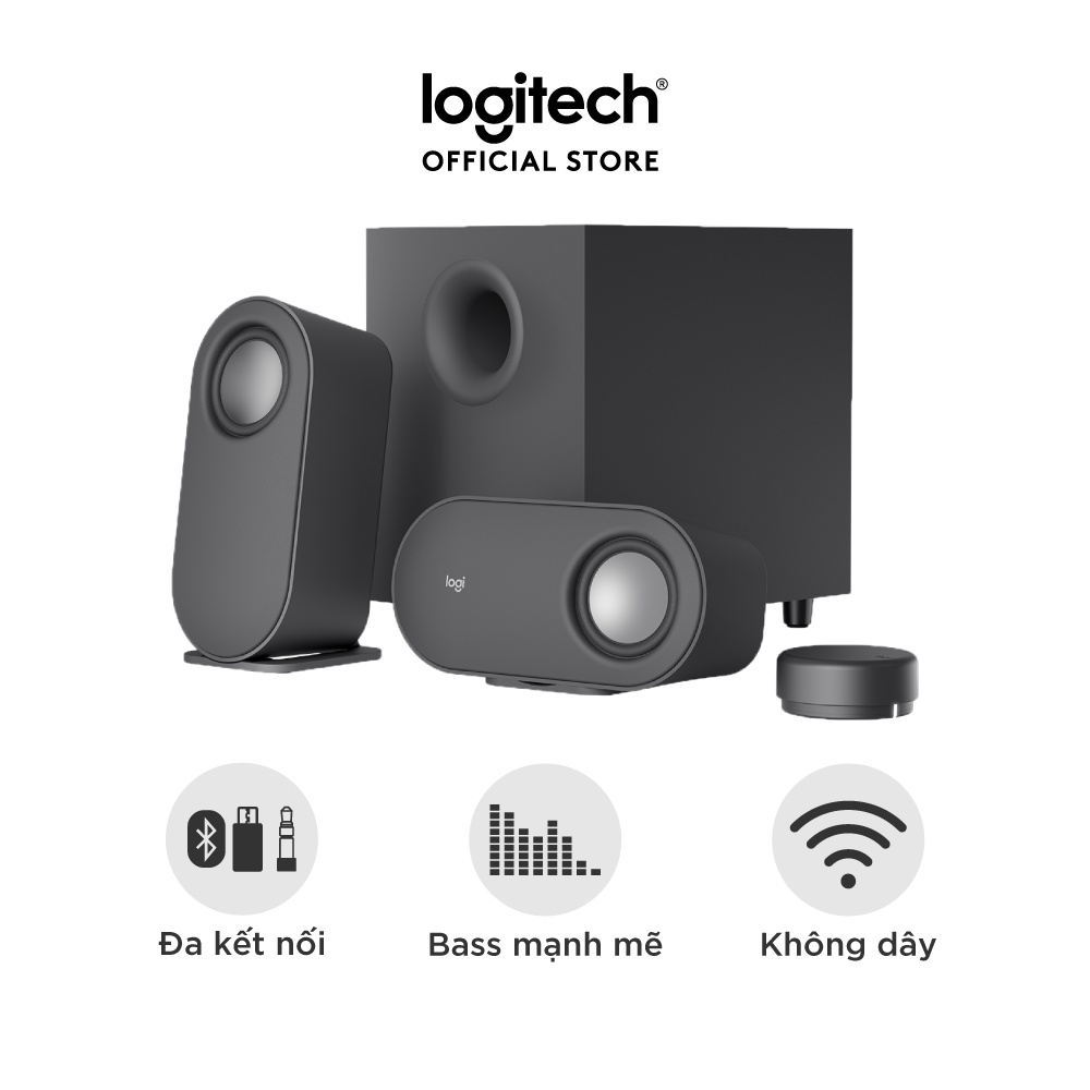 Loa máy tính Bluetooth Logitech Z407 – Đa kết nối (USB, AUX, Bluetooth), công suất 80W