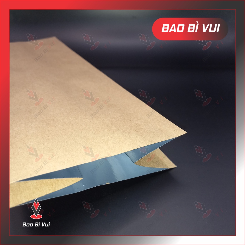 ( COMBO 5 KG) Túi zip giấy kraft đáy đứng - BAO BÌ VUI