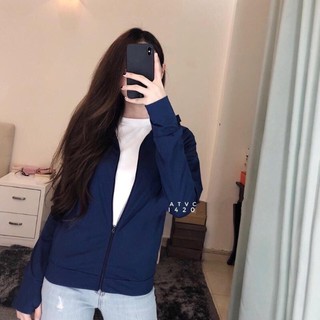 Áo chống nắng GU mẫu mới, may viền cổ, khoét mũ tiện lợi