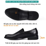 Giày nam công sở da bò nappa cao cấp, giày lười G114- Bụi leather- hộp sang trọng -Bảo hành 12 tháng — ảnh 5