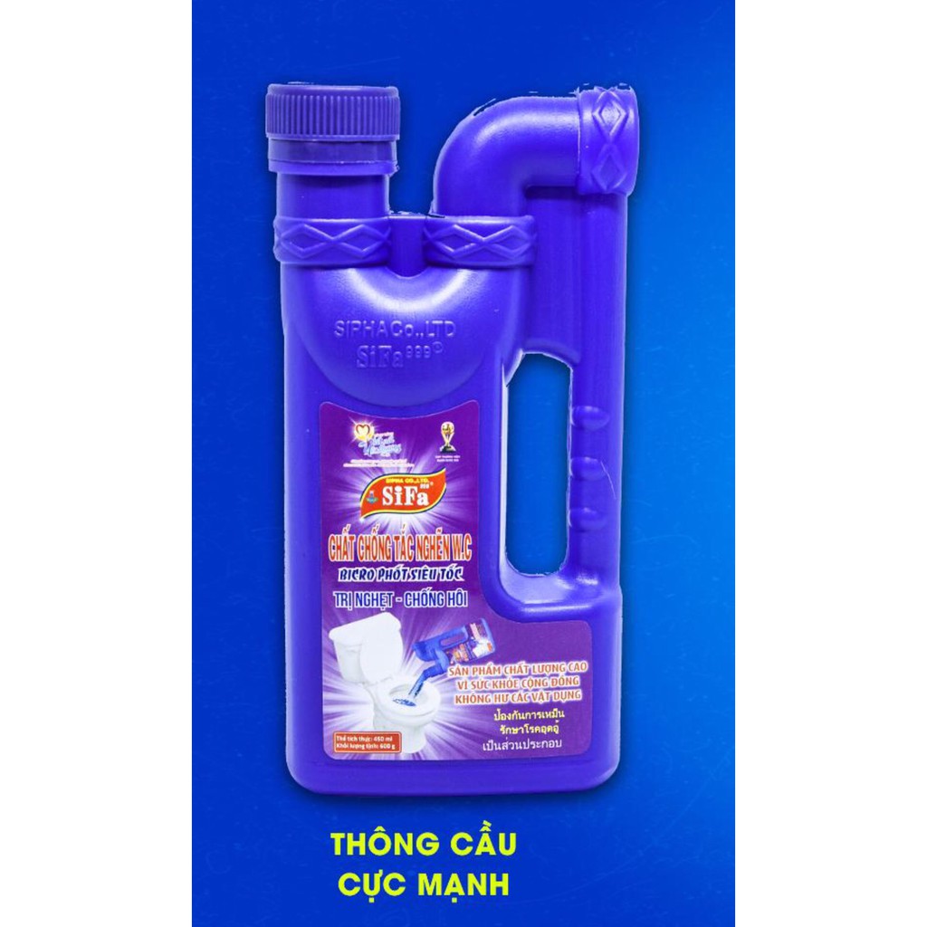 Thông tắc bồn cầu toilet siêu tốc 5 phút SIFA 999 700ml, 800ml, 1400ml, 1600ml chống hôi khử khuẩn