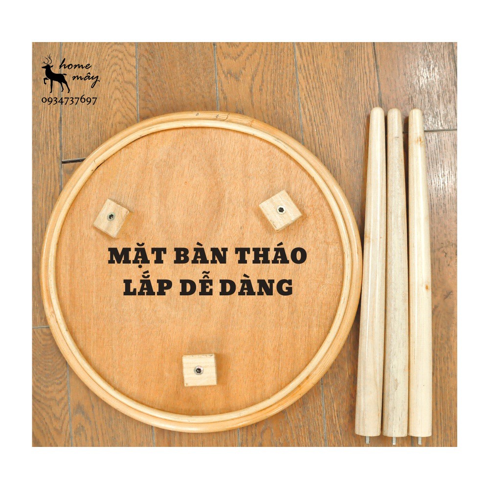 Bàn trà mây Fenny HOME MÂY - Sản phẩm lắp ghép đơn giản cho trang trí nội thất