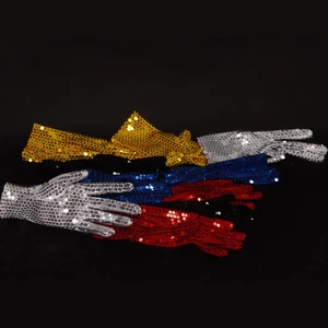 GODD Sequin Găng Tay Ngắn Nam Nữ Blingbling Thêu Nữ Găng Tay Ngắn Buổi Tối Găng Tay Màn Hình Cảm Ứng Sáng Multi Co