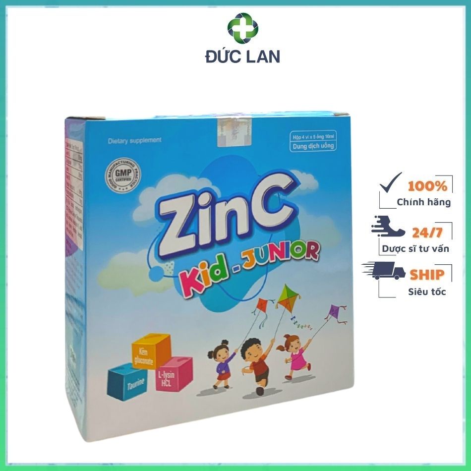 ZINC KID JUNIOR HỘP 20 ỐNG BỔ SUNG L LYSIN VÀ KẼM CHO TRẺ Shopee