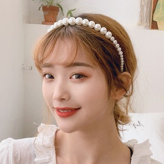 Băng đô đeo tóc đính ngọc trai giả Hàn Quốc hottrend sang trọng-Bờm cài tóc ngọc trai HaminStore
