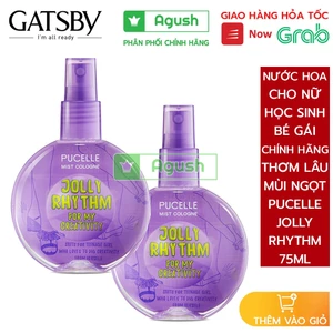 Nước hoa nữ cho trẻ em bé gái chính hãng Pucelle Mist Cologne Jolly Rhythm tím chai mini 75ml dạng xịt mùi ngọt giá rẻ