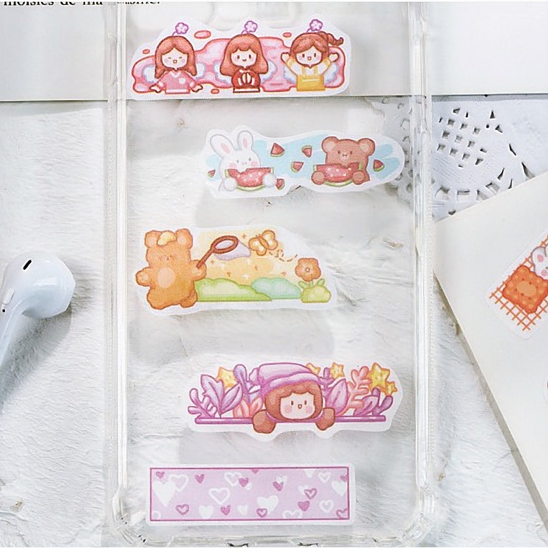 Sticker cute trang trí 20 trang dễ thương HD175-K53 DIY sổ tay sáng tạo Bullet Journal scrapbook đồ đạc cá nhân.
