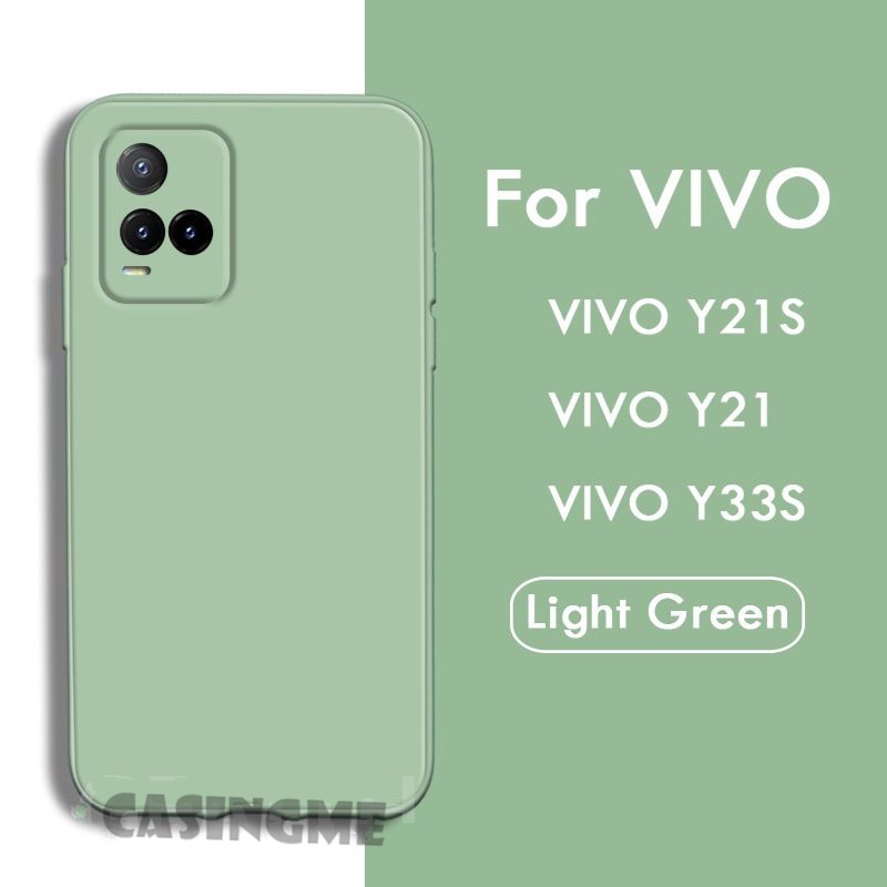 Ốp điện thoại silicon dẻo mềm hình vuông chống sốc bảo vệ Camera cho Vivo Y33s Y21s Y21 Y 33 21 S
