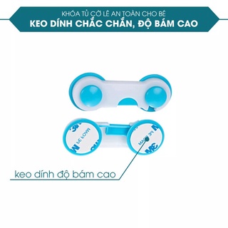 COMBO 5 Khóa Chốt Cài Tủ Lạnh Tủ Đồ Ngăn Kéo Chống Kẹp Tay An Toàn Cho Bé 88254