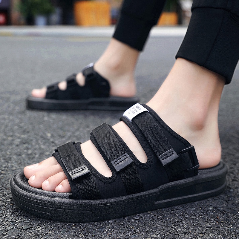 Nam Đi Biển Sandal Chống Thấm Nước Ánh Sáng La Mã Giày kasut selipar Sandal Chống Trơn Trượt Dép Thường Đi Xăng đan Ngoài Trời