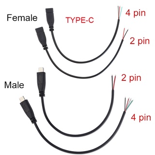 Đường dữ liệu 2-pin 4-pin micro usb 2.0 type-c aux mono connector nguồn điện mở rộng cáp sạc nam sang nữ fvn