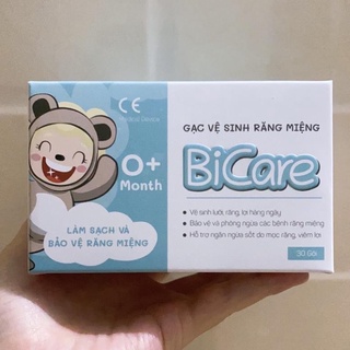 Gạc vệ sinh răng miệng Bicare / Rơ lưỡi Bicare cho bé (30 gói)