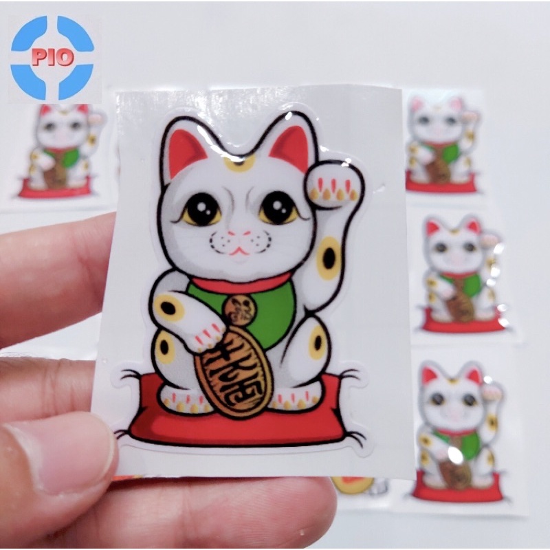 [Giao mẫu ngẫu nhiên] Tem Sticker Dập Nổi Mèo Chiêu Tài May Mắn [Giá 1 ...