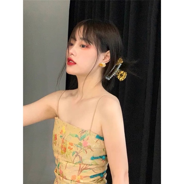 Váy 2 dây hoạ tiết hoa
