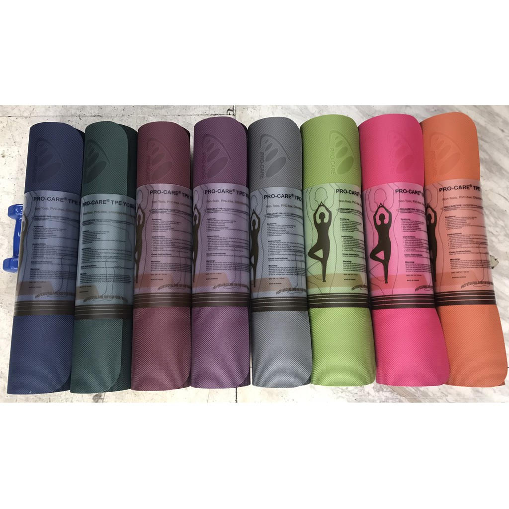 THẢM TẬP YOGA TPE PRO-CARE ĐÀI LOAN 6MM (TẶNG TÚI ĐỰNG THẢM)