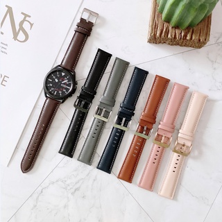 Dây đeo da thời trang 20mm cho Samsung Galaxy Watch 4 5 6 7 FE 40mm 44mm Watch6 Classic / Active 2