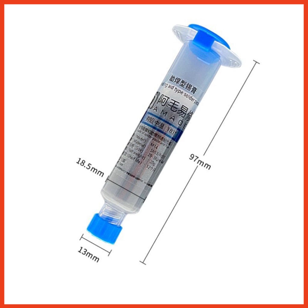 Kem thiếc hàn AMAOE M15 138°c 20g dùng làm chân IC, CPU BGA, hàn socket, câu dây, hàn cáp điện thoại