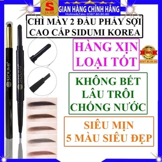 Bút chì kẻ lông mày chân mày 2 đầu phẩy sợi loại tốt Sidumi hàn quốc lâu trôi không thấm nước cho da dầu mụn 3d 4d cứng