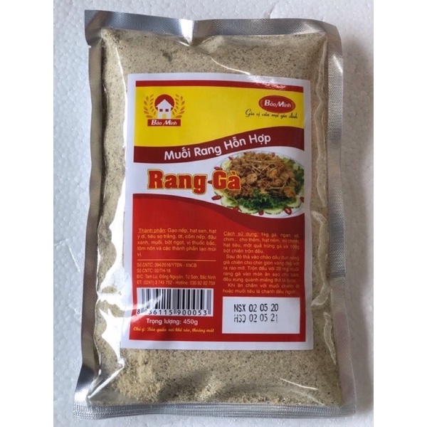 GÀ RANG MUỐI-MUỐI RANG HỖN HỢP RANG GÀ BẢO MINH - 450G | Shopee Việt Nam