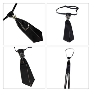 GODD Nam Vintage Có Thể Điều Chỉnh Cà Vạt Gothic Cho Kim Cương Giả Kim Loại Dây Buộc Pre-Tied Sang Trọng Cưới Trang Trí Trang Sức Bo
