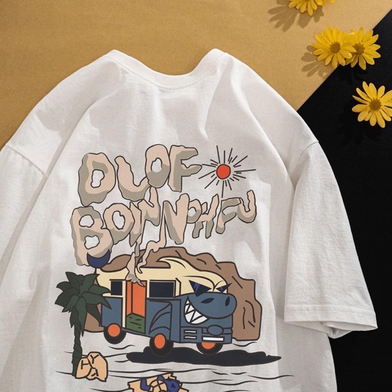 Áo Thun tay lỡ DLOFBOW Brand HAZEE Unisex 100% Cotton