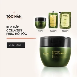 Ủ tóc Collagen ???? Kem hấp ủ collagen phục hồi tóc hư tổn Sophia Paltinum Hàn Quốc