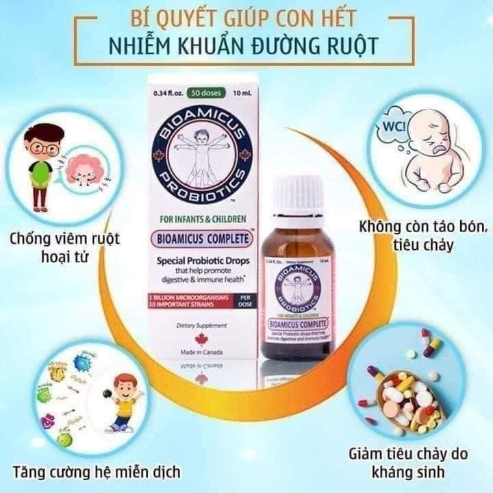 Men vi sinh 10 chủng bioamicus complete 10ml - Nhập khẩu chính hãng Canada