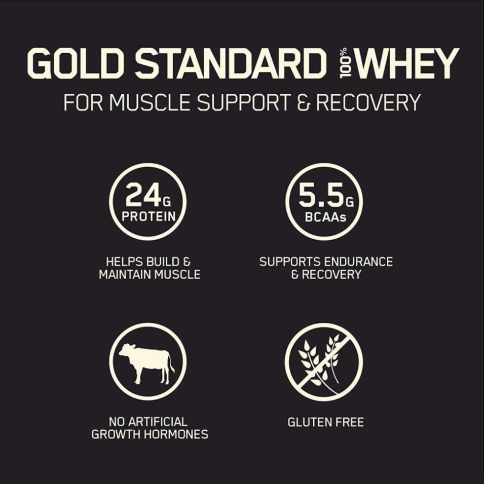 GOLD STANDARD 100% WHEY - SỮA PROTEIN ISOLATE HỖ TRỢ PHÁT TRIỂN CƠ BẮP (10 LBS)