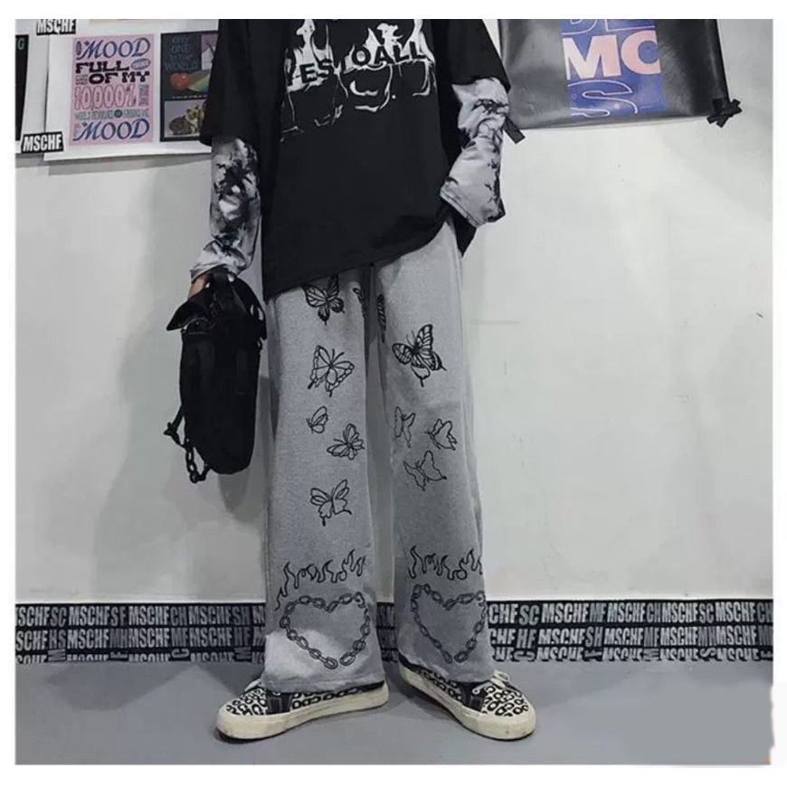 🌸 MẪU MỚI 🌸 Quần Jogger Nỉ Nữ - Ống Rộng VIỀN CHỮ Cạp Chun Lưng Cao Unisex Ulzzang Vải Nỉ Bông ĐIỆP SSL