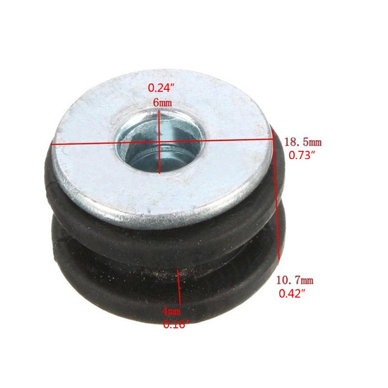 Ppy 10 Cái Bền Xe Máy Cao Su Grommets Bộ Đệm Bu Lông Các Loại Bộ