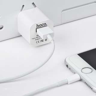 Cốc sạc Hoco UH102 cổng USB-A 1A (Trắng) - Phụ Kiện Nhất Tín