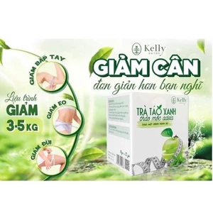 Trà Táo Xanh Giảm Cân Kelly Thảo Mộc Adela Detox Hộp 12 Gói Giảm Mỡ Bụng Cấp Tốc An Toàn Kiểm Soát Cân Nặng