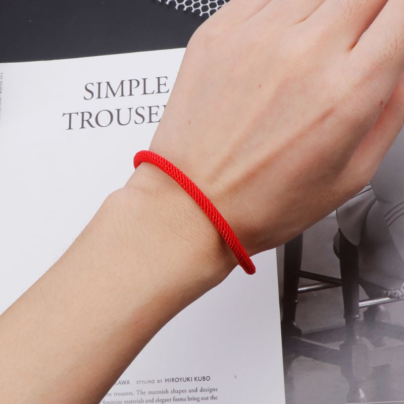 Cinna Đơn Giản Đỏ Đen Bện Dây Vòng Tay Kabbalah Bracele Phong Cách Đường Phố Nam Châm Khóa Vòng Tay Trang Sức Trang Trí Gi