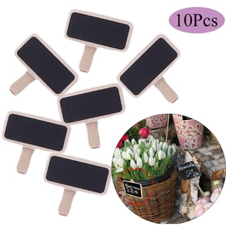 RISEDOT 10 Cái Tin Nhắn Ghi Chú Kẹp Đồ Dùng Cưới Trang Trí Sân Vườn Giá Đứng Gỗ Ghi Nhớ Bảng Phấn