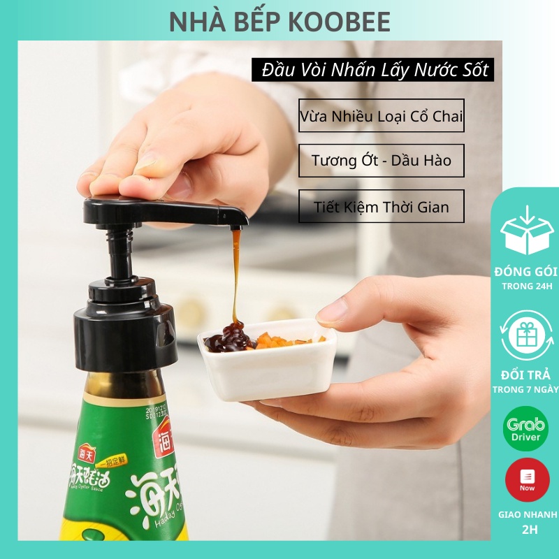 Đầu vòi nhấn lấy nước sốt, tương ớt, dầu hào, tương cà KooBee (NB43 ...