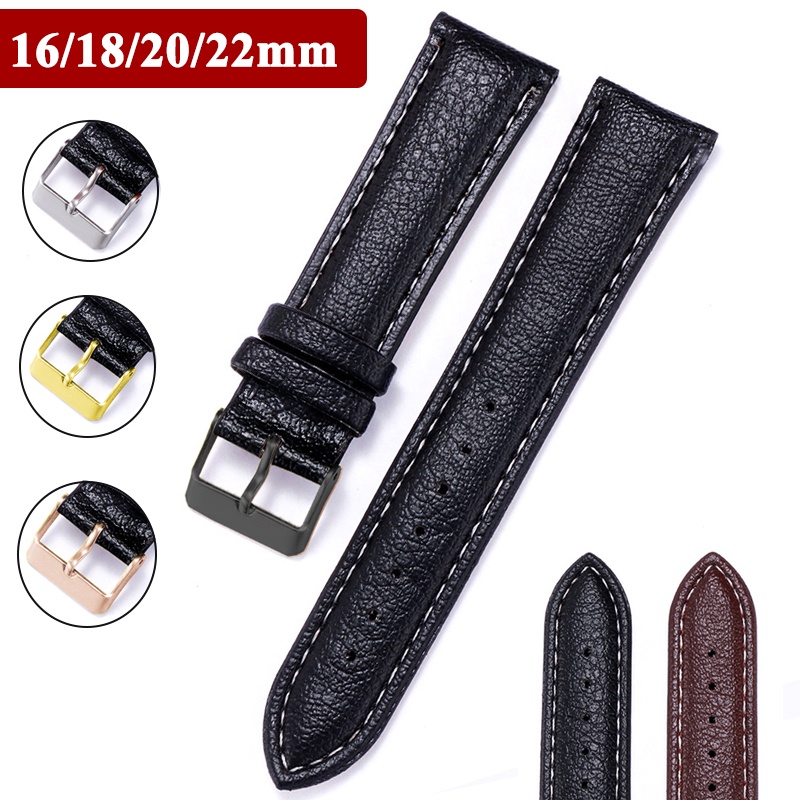 Dây Đeo Đồng Hồ Bằng Da Họa Tiết Trái Vải 18mm 20mm 22mm