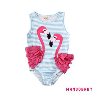 ♬Mg♪-Flamingo Kid Baby Girl One Piece Bikini Đồ bơi Bộ đồ tắm Đồ bơi đi biển