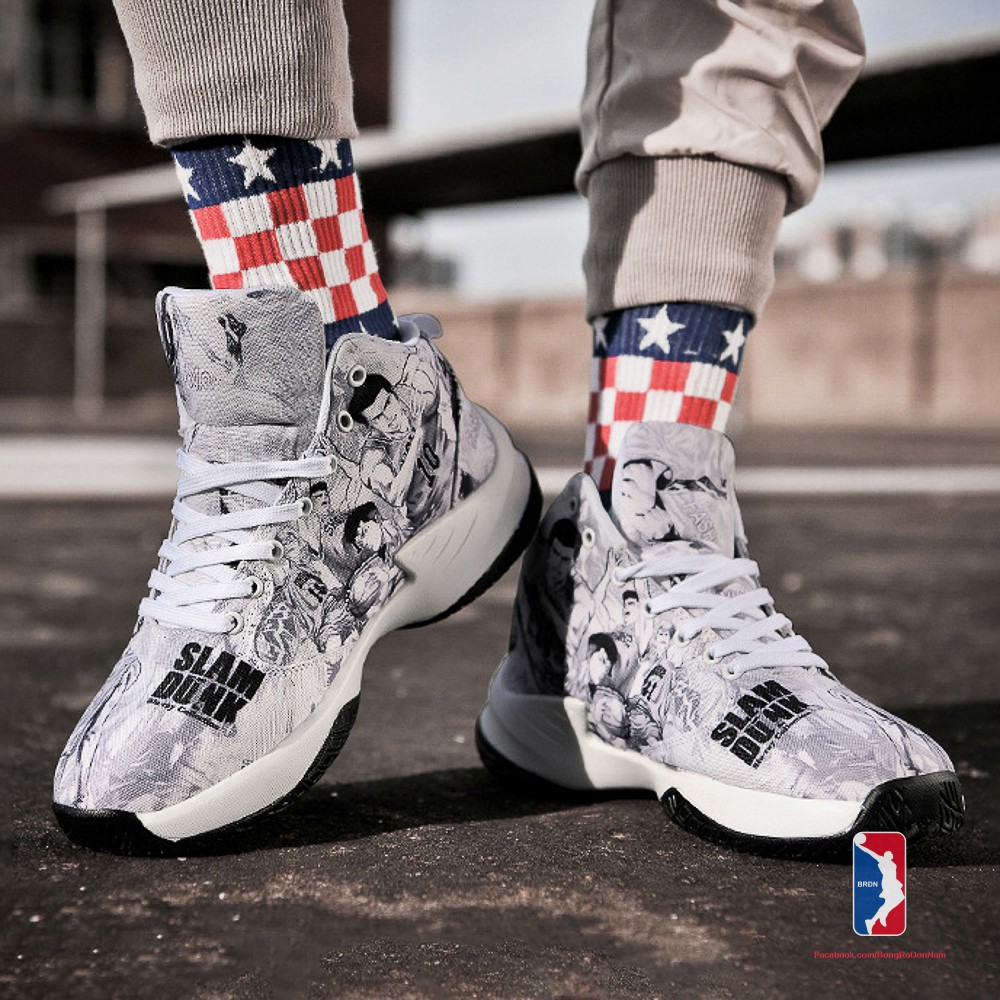 Giày Bóng Rổ Cổ Cao Slamdunk -  Giày bóng rổ Nam Cao Cấp