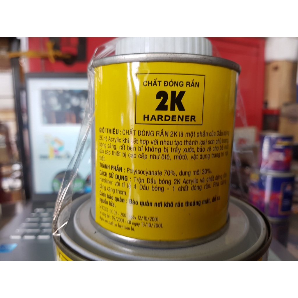 SƠN DẦU PHỦ BÓNG 2K MOTO KIỀU VÀNG 1kg