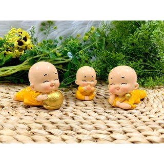 Bộ 3 tượng chú tiểu Tiên Đồng Tài Lộc Phúc Đức (Hình Thật - Video Thật)