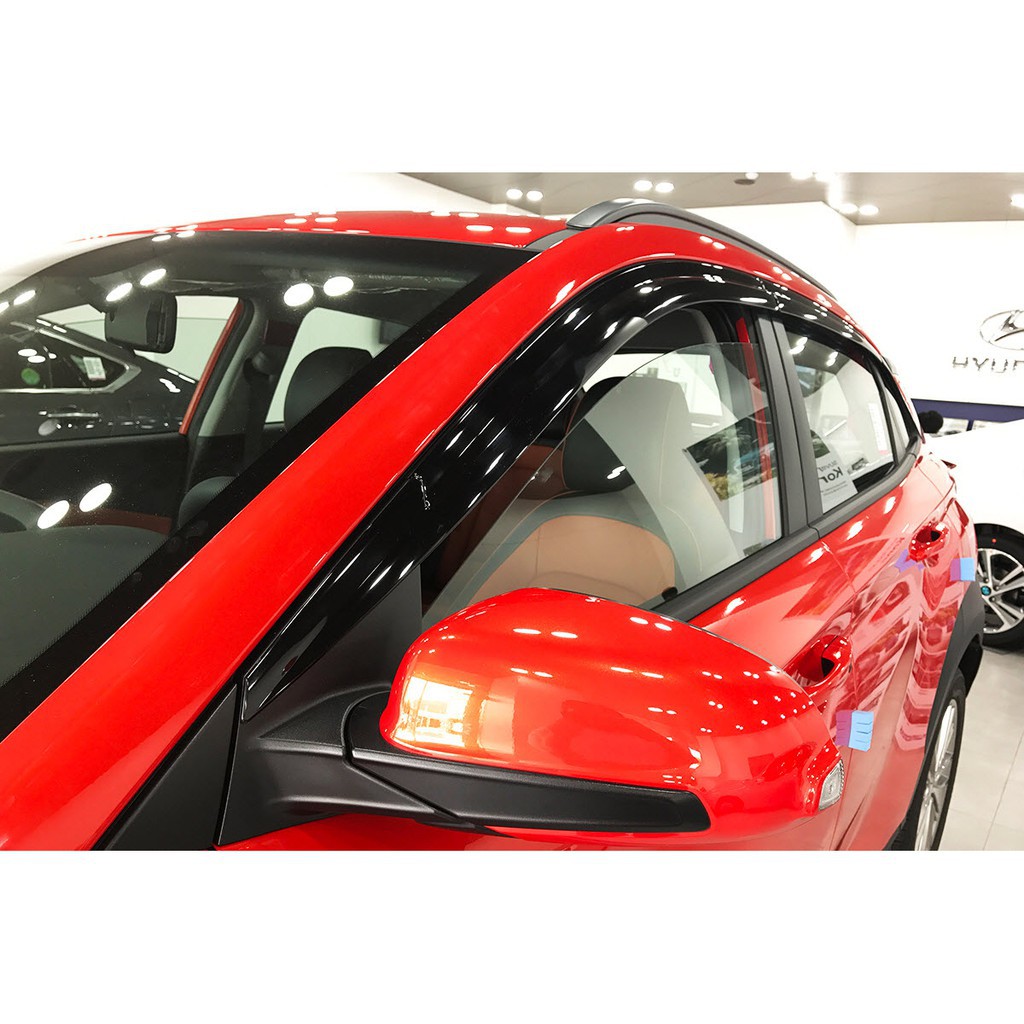 Vè che mưa xe Hyundai Kona đời 2018 - HIỆN NAY - Nhựa đen chuẩn form xe, 1 bộ 4 cánh