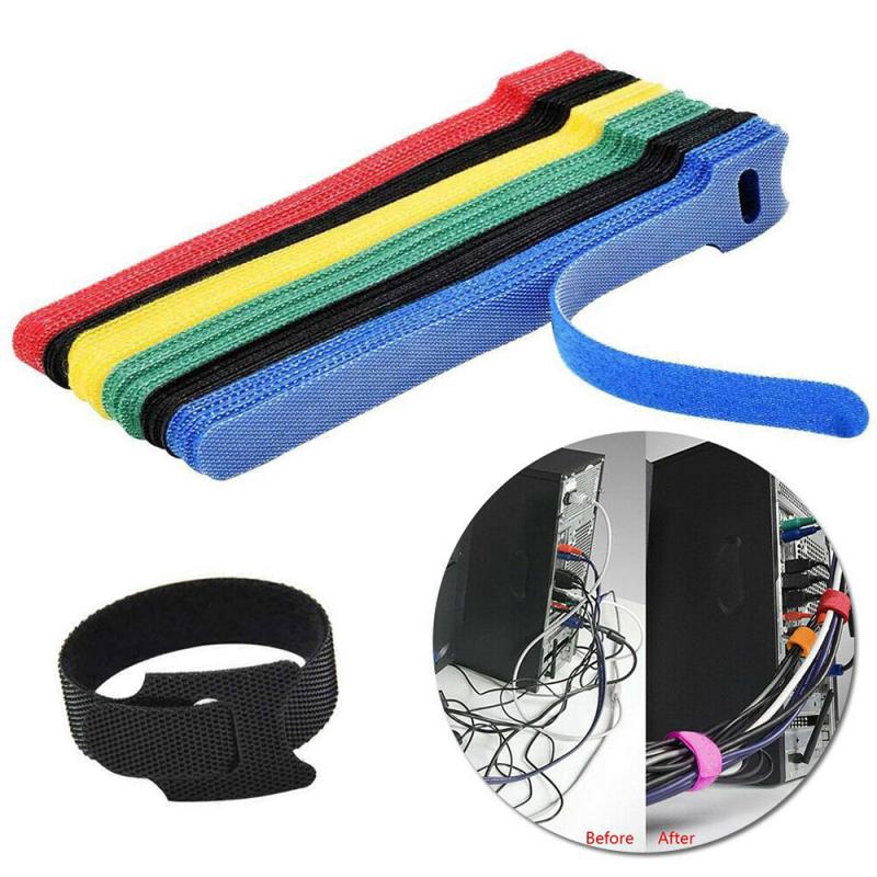 [20Pcs Reusable Cable Cords Organizer] [Multifunction Nylon Cable Strap Ties] [Earphone & USB Charger Cable Wire Winder]