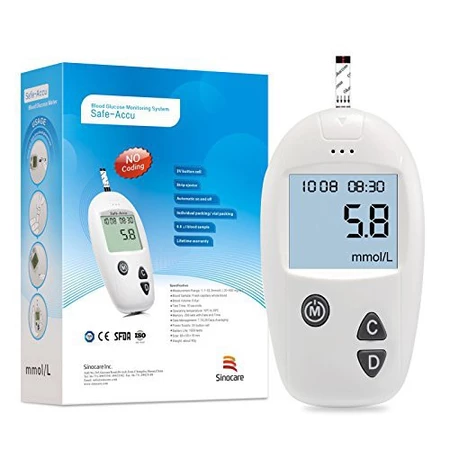Máy đo đường huyết Safe- Accu Sinocare kèm 50 que