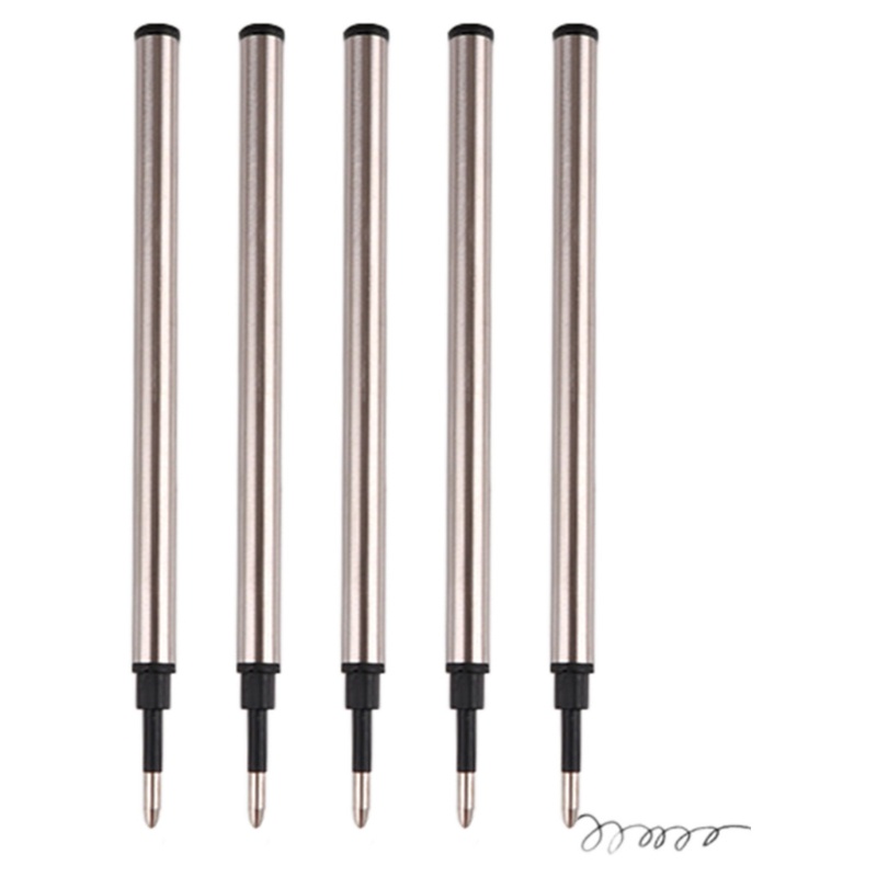 5 ruột bút bi 0.5mm màu xanh lam/đỏ/đen thay thế tiện lợi