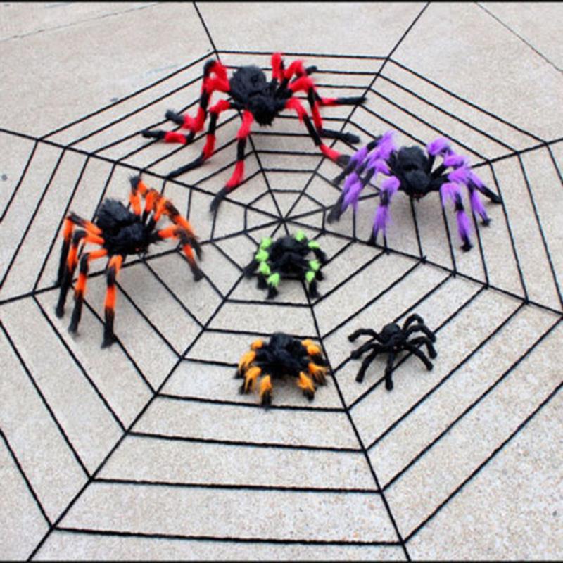 Nhện Giả Màu Đen 30 / 75 / 125cm Trang Trí Halloween