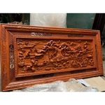 Tranh gỗ hương đồng quê rộng 155 cm . Tranh treo tường trang trí phong thuỷ gia đình, công ty , cửa hàng — ảnh 1