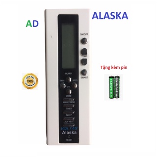 Điều khiển điều hòa ALASKA  mặt đen viền trắng loại tốt -  tặng kèm pin - Remote điều hòa ALASKA