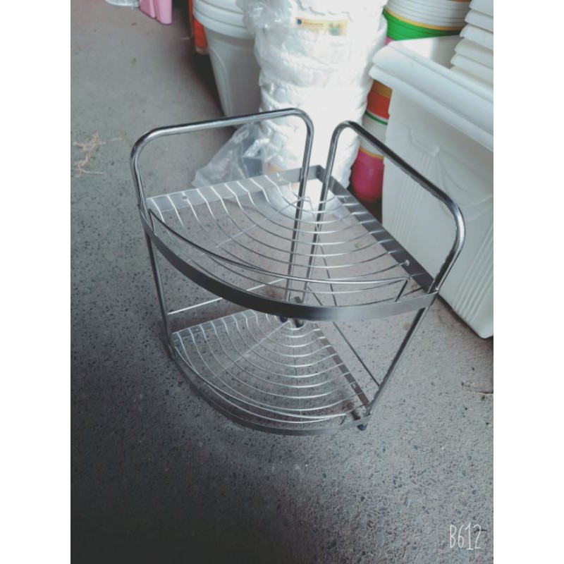 KỆ GÓC INOX  2 TẦNG VÀ 3 TẦNG LOẠI DÀY